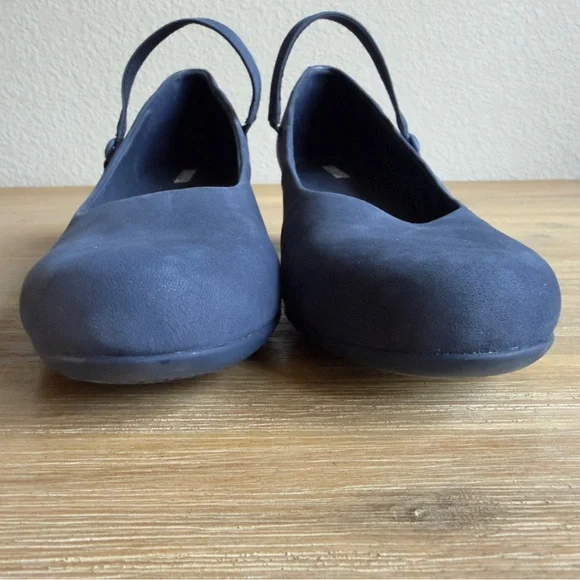 CAMPER Helena Blue Nubuck Leather Shoes Women Size 10 Classic Look Modest Heel - Picture 9 of 12